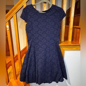 Alfani Petite Navy Lace Top